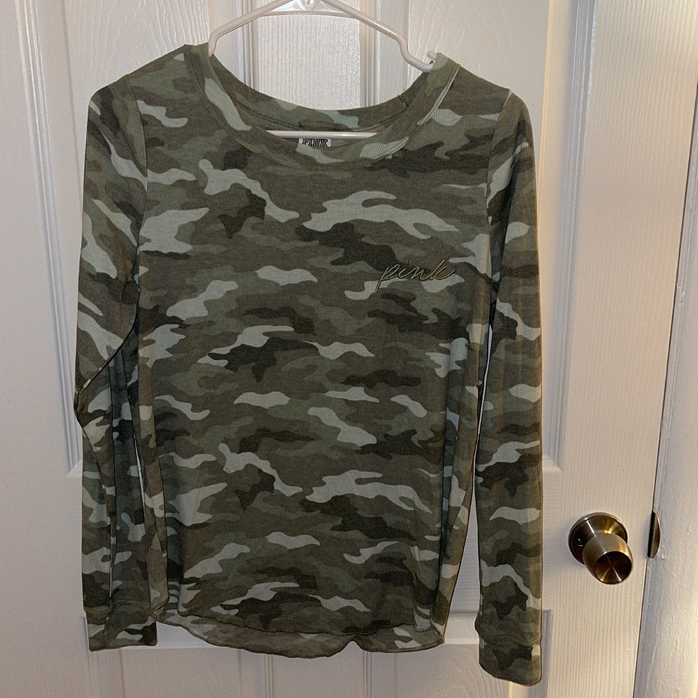 PINK long sleeve camo
